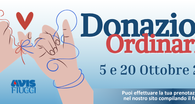 Richiesta prenotazione per donazioni sangue – Ottobre 2026